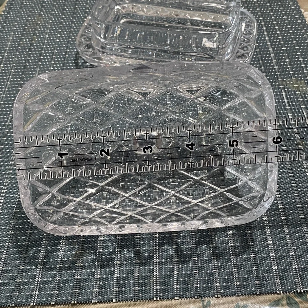 Crystal Clear Glass Butter Dish